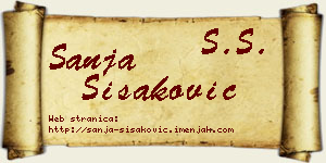 Sanja Šišaković vizit kartica
